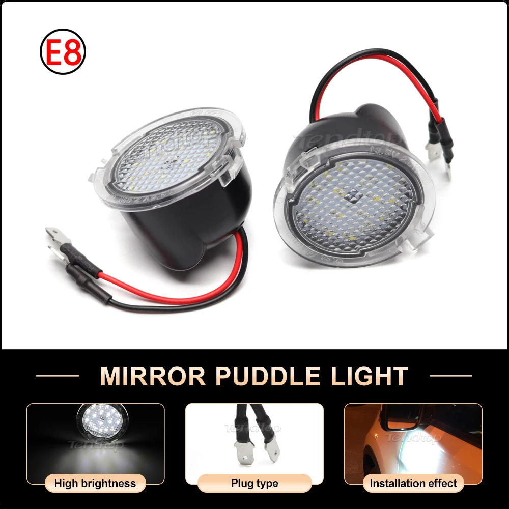 Car LED Bulb Under Side Mirror Lamp Puddle Light For Ford Mondeo  Ecosport Edge Ranger TKE For Lincoln MKT For Mercury