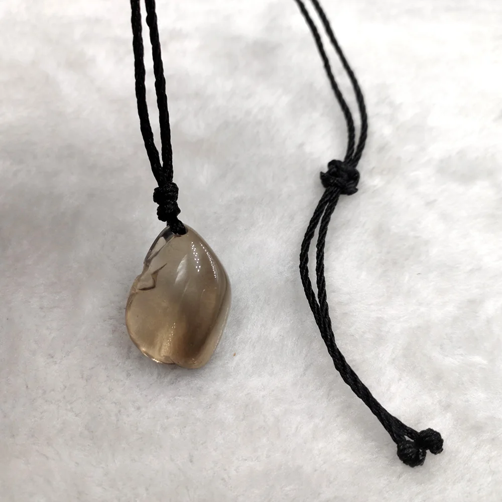 Natural Smoky Quartz Ornament Decoration Crystal Ornament Gem Stone Quartz Irregular Pendulum Reiki Chakra Suspension Crystal
