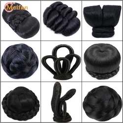 MEIFAN frauen Traditionelle Retro Big Chignon Hanfu Alte Kostüm Chinesische Alte Synthetische Chignon Prinzessin Cosplay Haar Brötchen