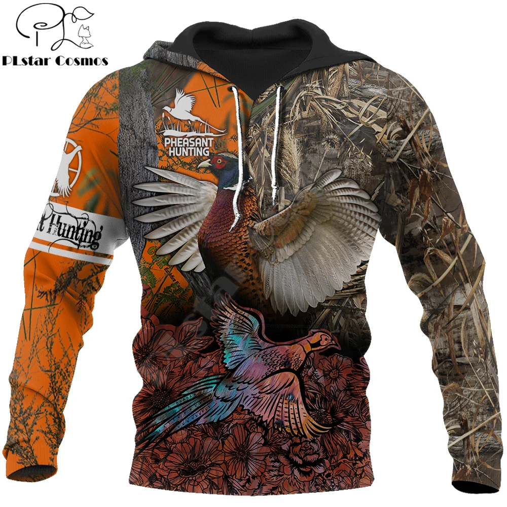 Pheasant Hunting 3D All Over Printed Hoodie Men Hooded Sweatshirt Unisex Streetwear Zip Pullover Casual Jacket Tracksuits KJ0229