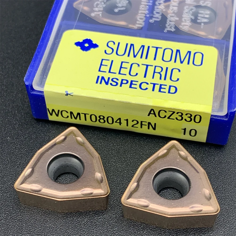 Broca Carbide Insere Pode para Aço Wcmt080412fn Acz330 10 Pcs Aço Inoxidável u