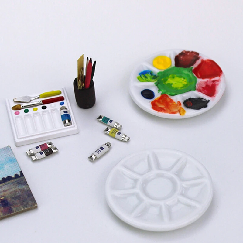 

1 шт. Миниатюрные аксессуары для кукольного домика мини пигмент керамический диск Модель кукольного домика аксессуары игрушки подарок для ребенка