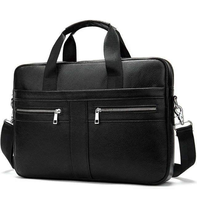 Natural Leather for men Messenger bags men briefcases Bag Business men Genuine Leather briefcase Male man laptop bag