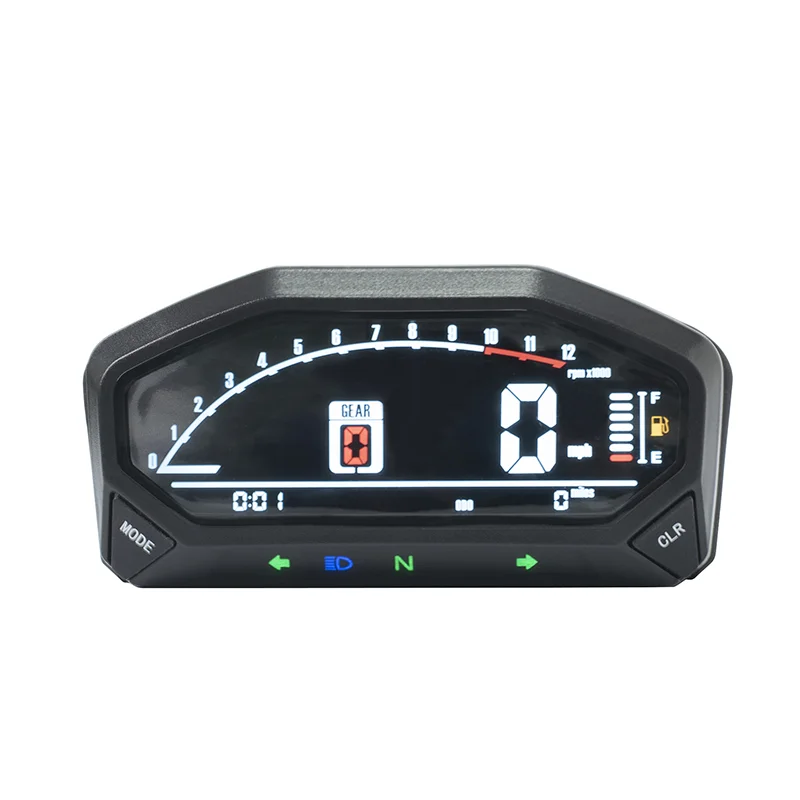 Digital MAX 199 KM/H Dashboard Adjustable LCD Digital Universal Tachometer Motorcycle 1,2,4 Cylinders YG150-23 Speedometer