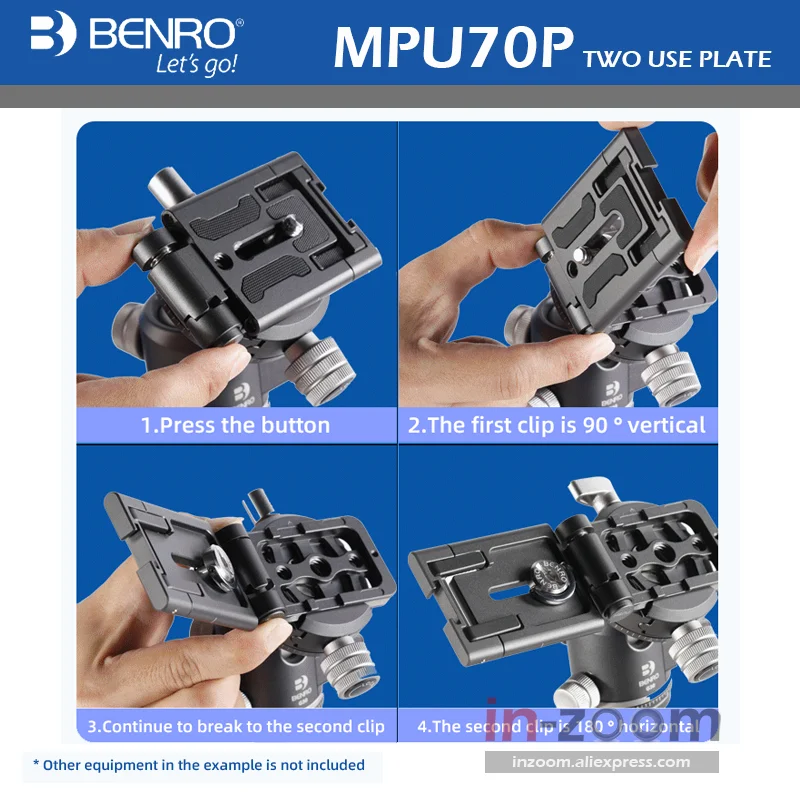 Новинка, штатив-монопод BENRO MPU70P с быстрой пластиной и зажимом PU50/PU60/PU70/MPU100, шаровая головка для canon, nikon, dslr-камеры Mefoto