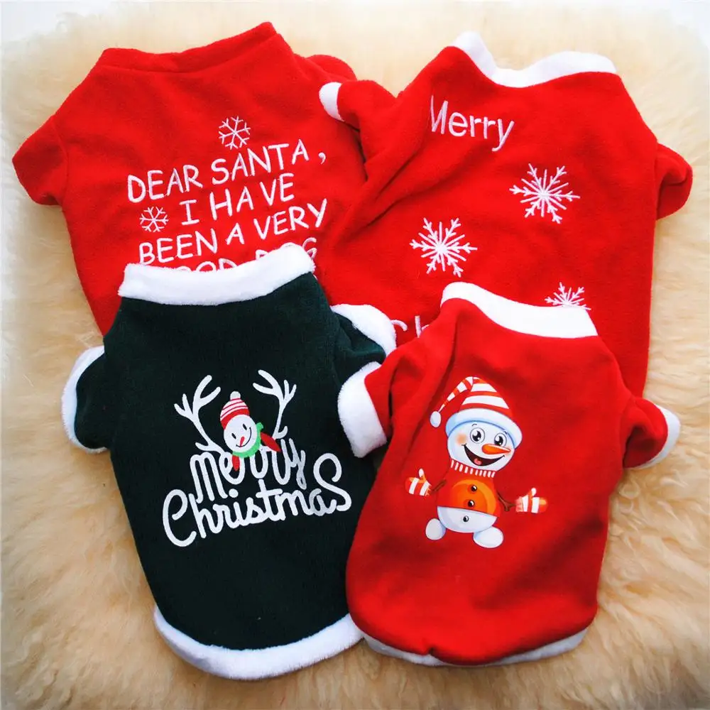 

Fleece Christmas Dog Clothes Cotton Pet Clothing For Small Medium Dogs Jackets New Year Puppy Dog Costume Chihuahua Pet Coats