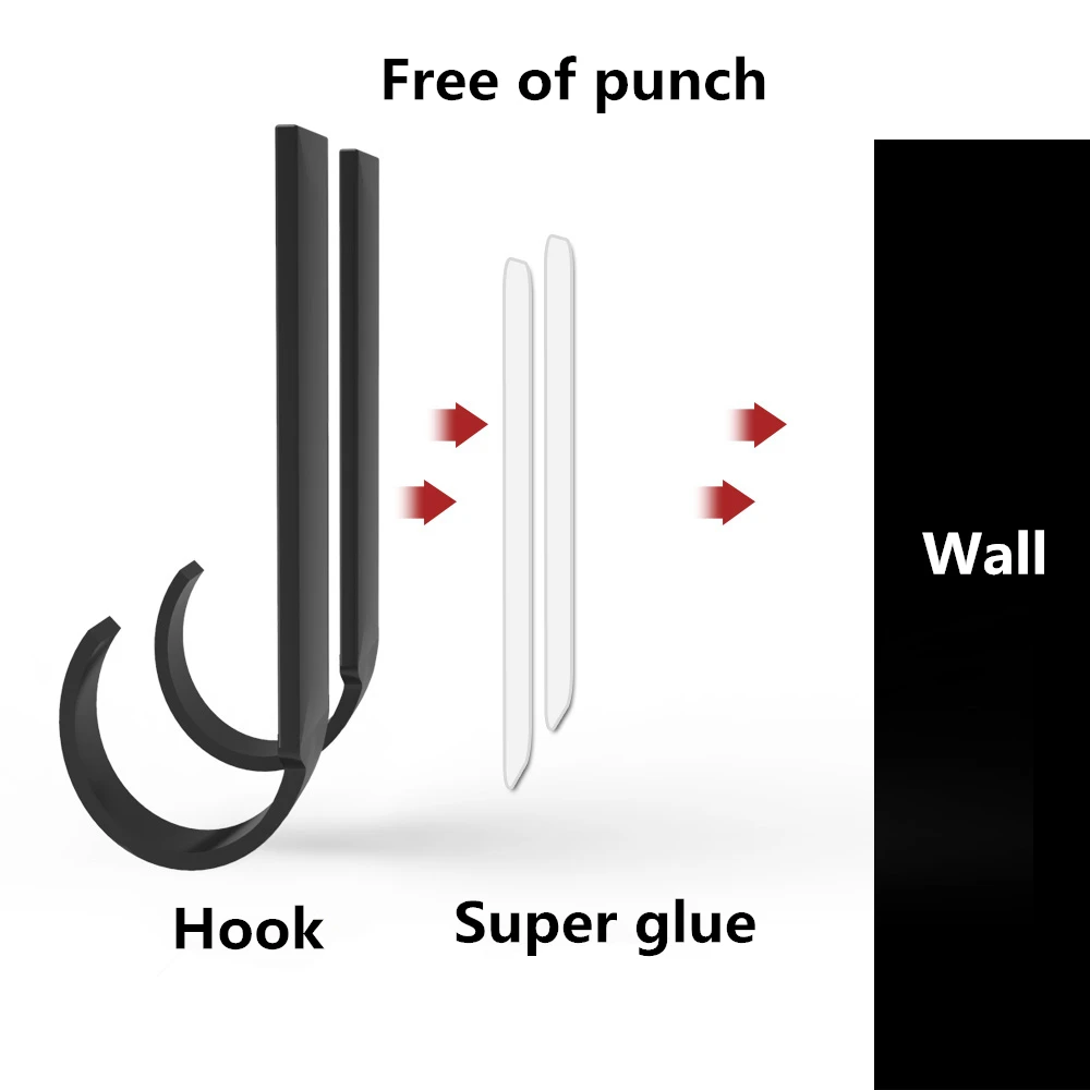 Double-Sided Adhesive Hooks แขวนผนัง Strong Hooks ดูดคัพ Sucker Wall ครัว Bathroo