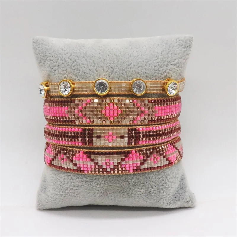 ZHONGVI New Arrive Miyuki Beaded Bracelet Fashion Shiny Rhinestone Jewelry High Quality Pulsera 2022 Bohemia Bracelets Wholesale