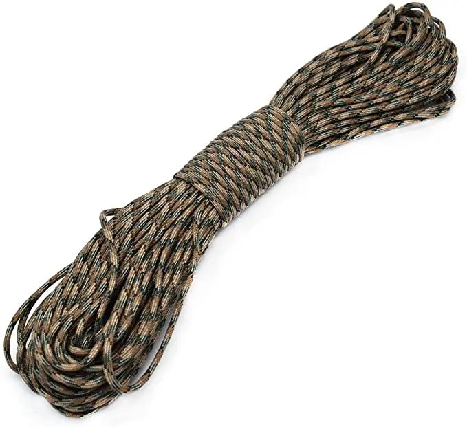 100Meter 4mm Camouflage Paracorde 550 Cuerda Paracaidas Parachute Cord Lanyard Rope Climbing Camping Survival Equipment Kit