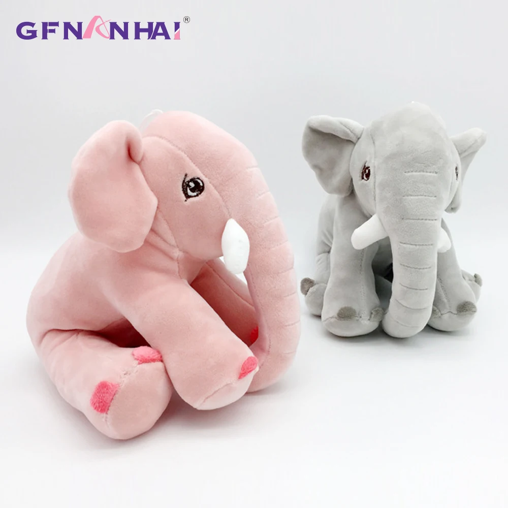 1 unidad de elefante de peluche kawaii de 20CM, juguetes de elefante de peluche de algodón, muñecos de elefante de animales bonitos para bebés, niños, regalos de cumpleaños y Navidad