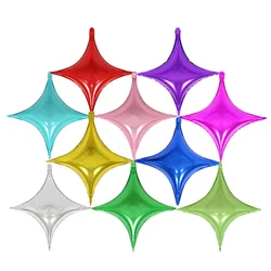 5pcs/10pcs 10inch small four-pointed star aluminum film balloon birthday party wedding decoration star balloon happy new year
