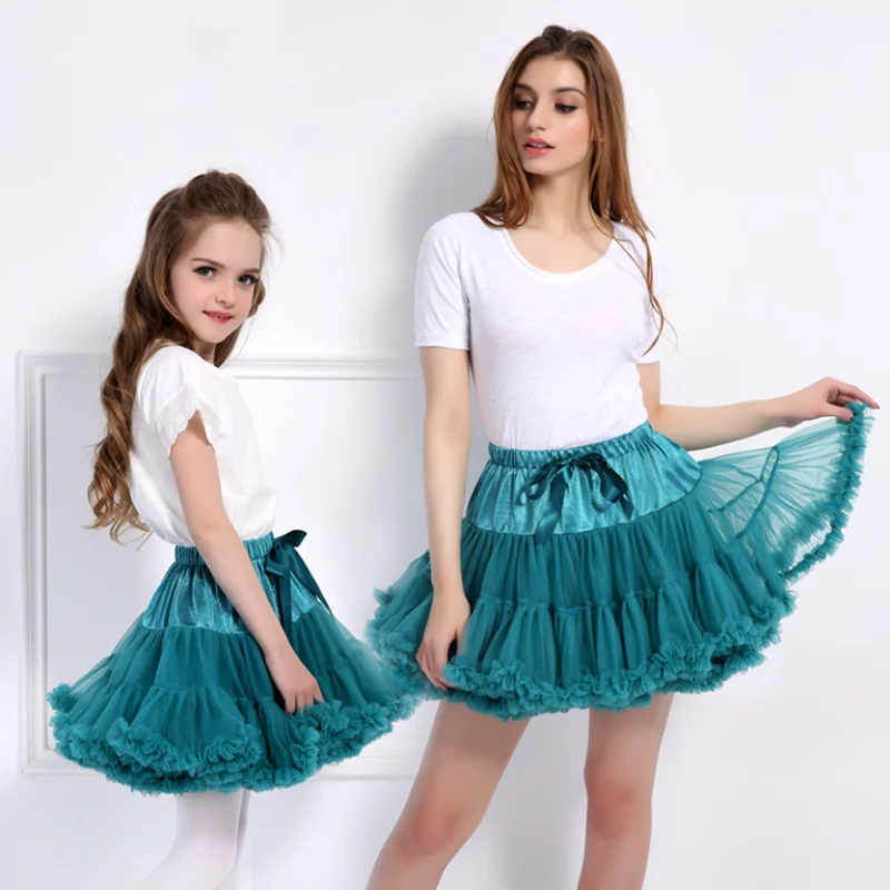 

Baby girls tutu skirt fluffy children ballet kids pettiskirt toddler girls princess tulle party dance skirts Parent-child outfit