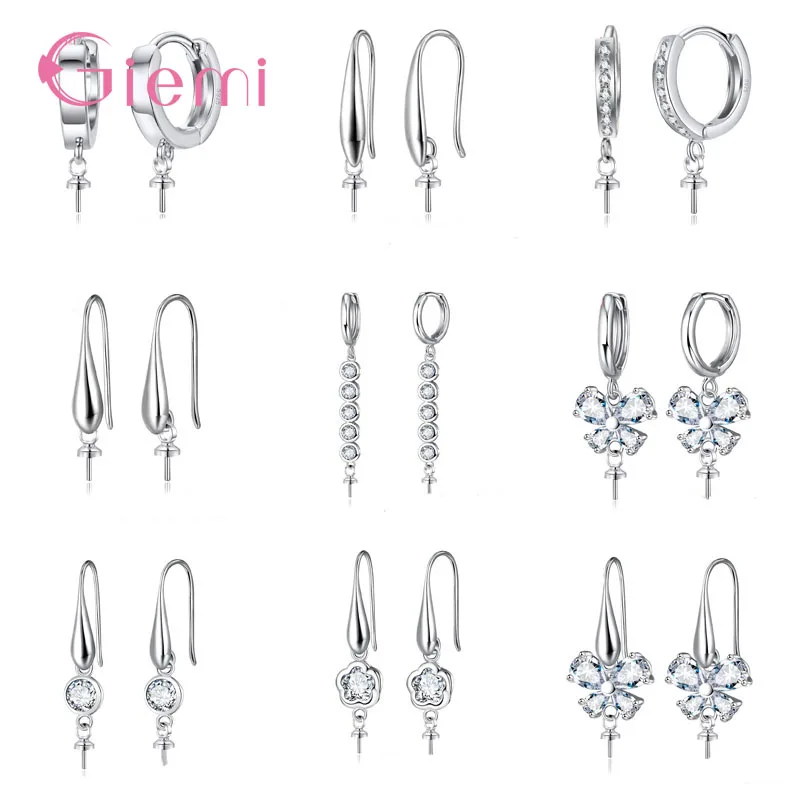 Hot Sale Women Girls Fashion 925 Sterling Silver Handmake Hooks & Clasps Earring Findings Jewelry Accessory