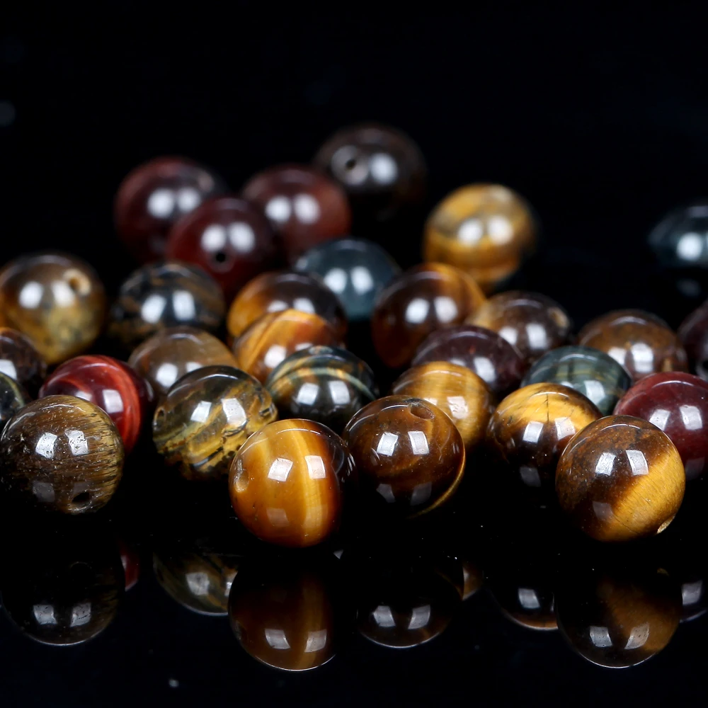 Natural Multicolor Tiger Eye Stone Beads Round Loose Spacer Beads For Jewelry Making 4/6/8/10/12mm DIY Bracelet Necklace