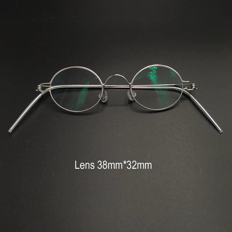 Handmade custom vintage oval diameter 38*32mm small round frame prescription glasses for men and women retro optical reading