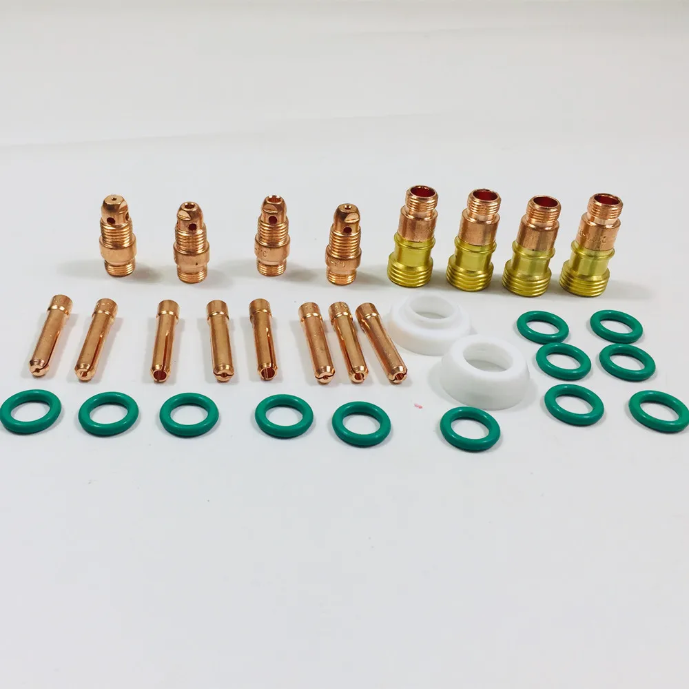 Lente gás tocha de soldagem Stubby, 49 unidades,, para WP-17/18/26 TIG 10 Pyrex copo de vidro kit de soldagem prático durável acessórios fácil de Usar