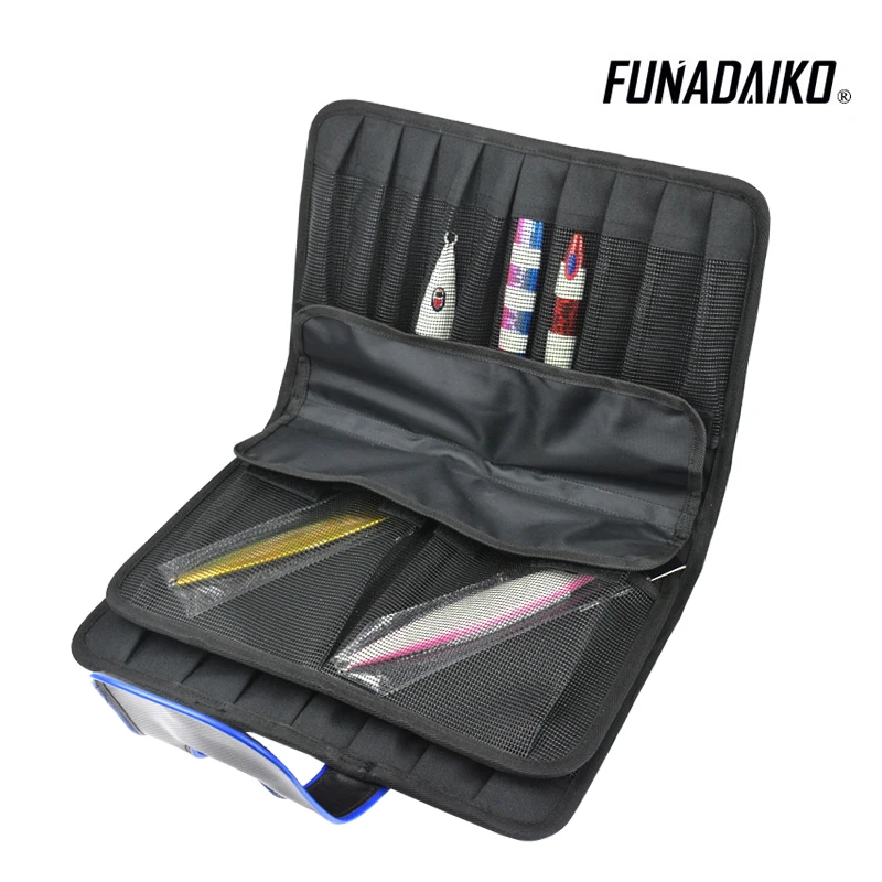 Funadaiko grande equipamento de pesca isca de metal gabarito isca saco de pesca jigging acessórios