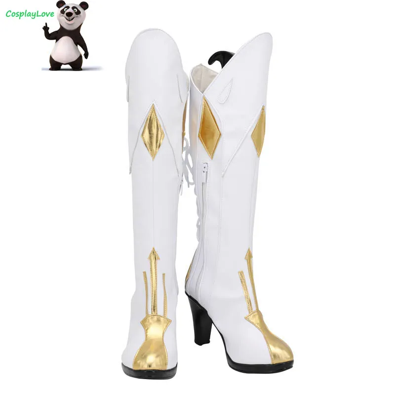 

Genshin Impact Jean White Cosplay Shoes Long Boots Newest Custom Made For Female Male Halloween CosplayLove