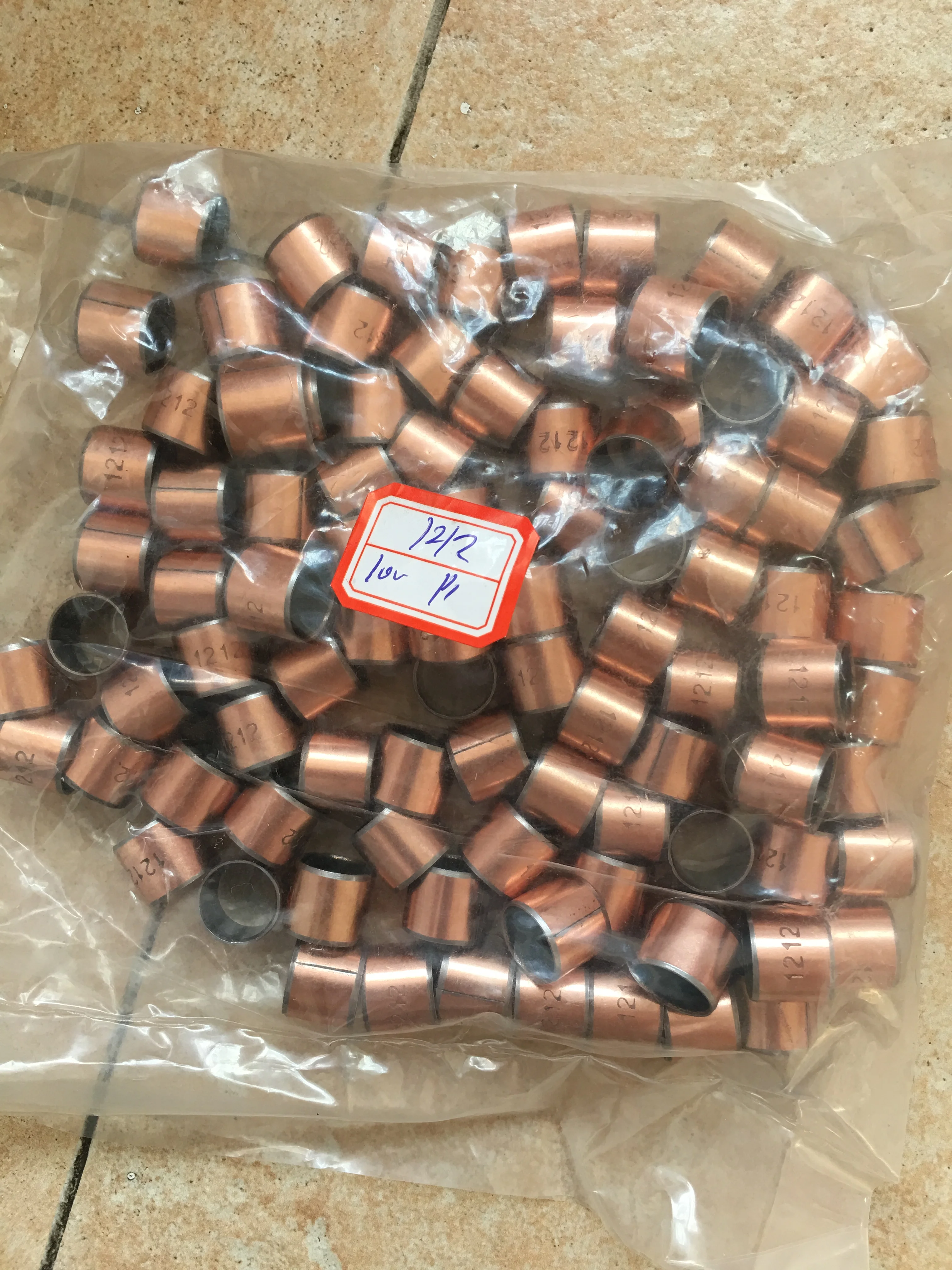 100 pieces/lot SF-1 1212 Oilless bush  DU Self-lubricating bushing Sintered bush  Size 12*14*12mm