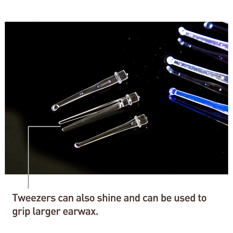 1 adet kulak temizleyici LED ışık Earwax Remover aracı güvenlik temizleyici kulak kaşığı rastgele renk