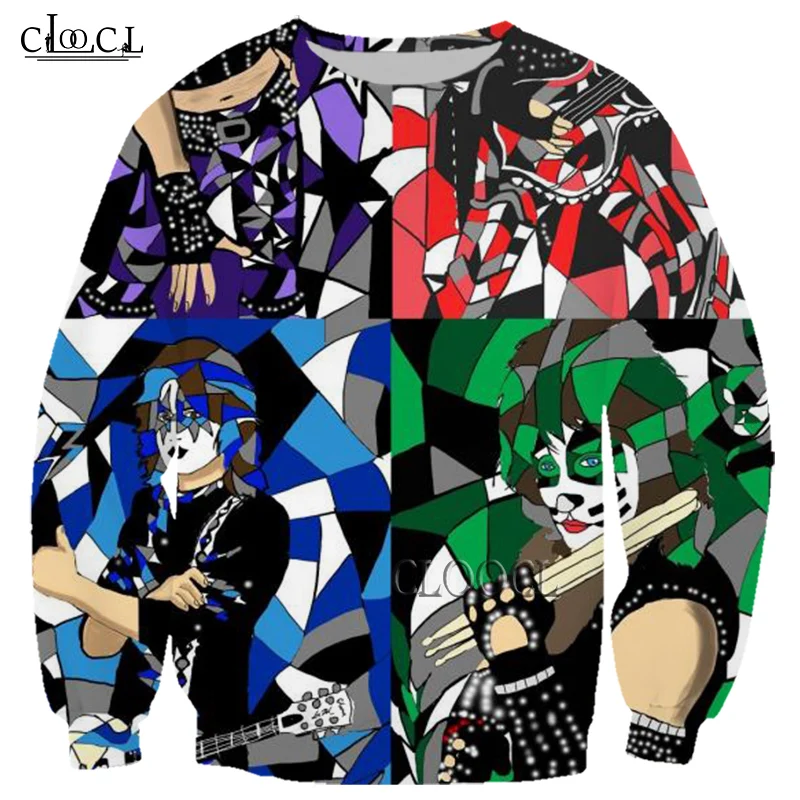 

CLOOCL Newest Rock Singer KISS Band 3D Print Men Women Sweatshirts Fashion Hip Hop Long Sleeve Tracksuit Tops Drop Shipping