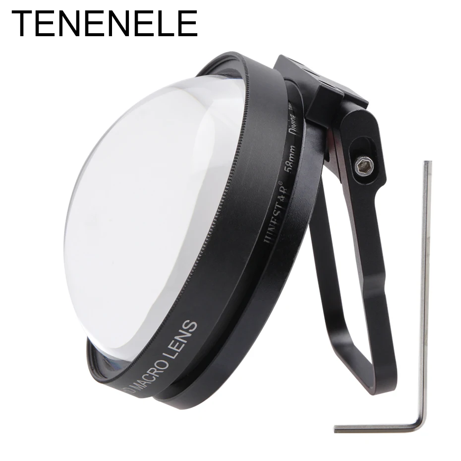 Zestaw filtrów do kamery akcji TENENELE 24X obiektyw makro + czerwony filtr do nurkowania + pierścień adaptera na wodoodpornej obudowie do GoPro Hero 5/6/7/2018