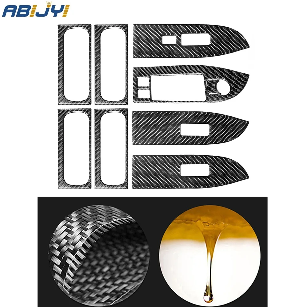 Manual Gear Car Accessories Interior Carbon Fiber Sticker For Suzuki Grand Vitara 2006-13 Door Lift Panel Door Pull Full Set 9PC