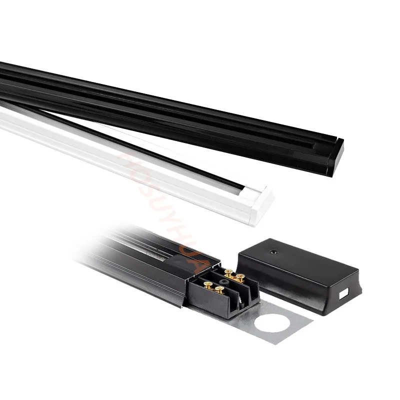 10Pcs 1m LED Track Rail, Track Light Connectors Universal Rails For LED Track Lighting, Black/White Shell DHL