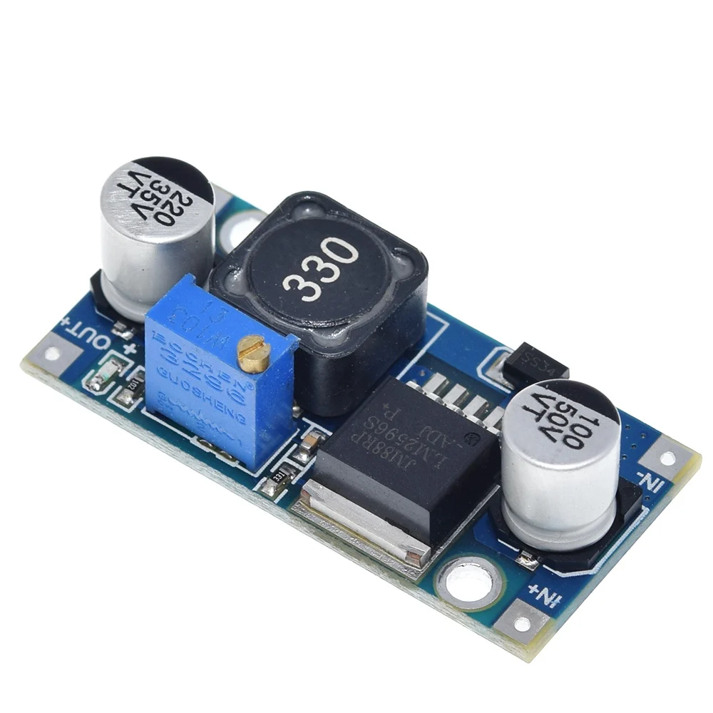 LM2596 Power Converter Step Down Module DC-DC 1.5V-35V Regelbare Voeding 3.3V/5V/12V/24V