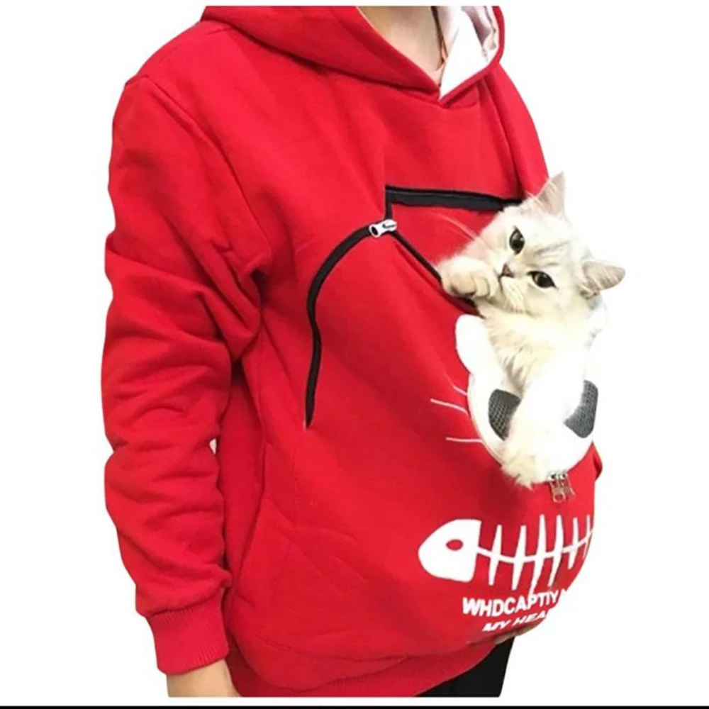 moletom feminino Camisola amantes do gato hoodie canguru cão animal de estimação pata dropshipping pullovers afago bolsa moletom bolso animal orelha