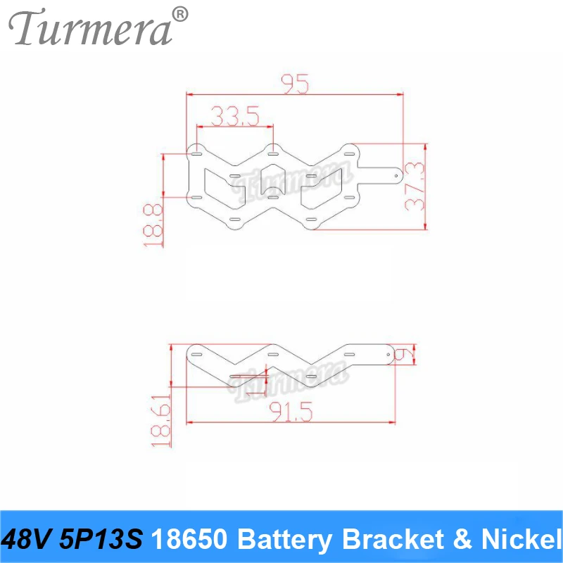 Turmera 48V 5P13S 18650 baterii uchwyt wspornika i W spawanie nikiel 0.15mm grubość do roweru elektrycznego i E-akumulator do skutera skorzystaj z