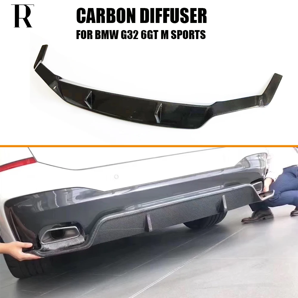 

3D Style Carbon Fiber Rear Bumper Diffuser Splitter For BMW G32 6GT 640i 630i 640d 630d M Sports Pre-Lci
