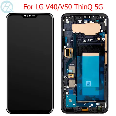 OLED For LG V40 V50 LCD With Frame 6.4" V40 ThinQ V400N  V50 ThinQ 5G Display LCD Touch Screen Digitizer Assembly