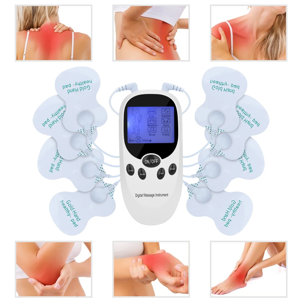 

Electric Tens Unit Machine Pulse Massager Muscle Stimulator Therapy Pain Relief Digital Massage Electric Meridian Body Massage