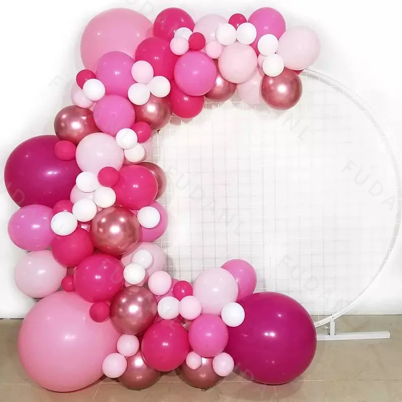 

103Pcs Rose Pink Balloon Arch Garland Kit Rose Gold Metal Balloon Garland For Wedding Birthday Baby Shower Party Decoration