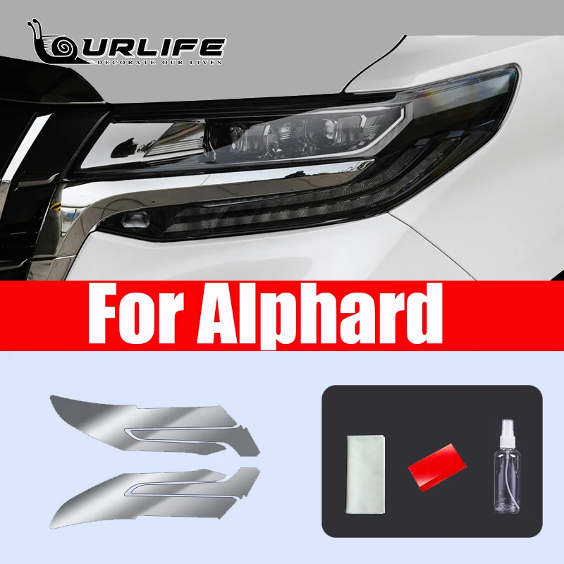 

Front Headlamp For Toyota alphard AH30 2015 2016 2017 2018-2020 Headlamps TPU Smoked Black Headlights Film Accessories Supplies