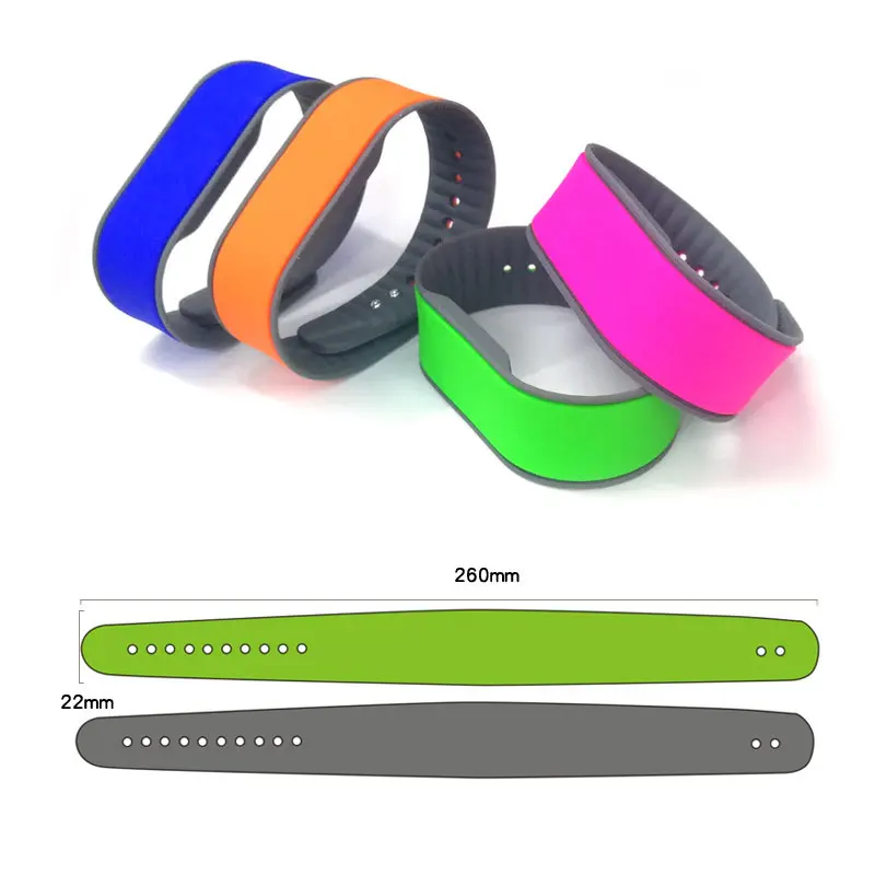 10pcs RFID Wristband Strap EM4100  Bracelet  ID Tags  Wrist 125K / RFID Sauna Club Hand Card