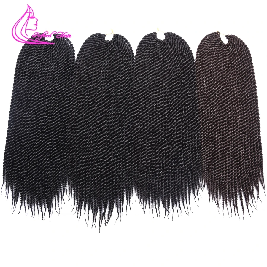 Refined Hair Handmade Crochet Braids Senegalese Twist Hair Ombre Synthetic Braiding Extensions For Woman Girls  22Strands/pc