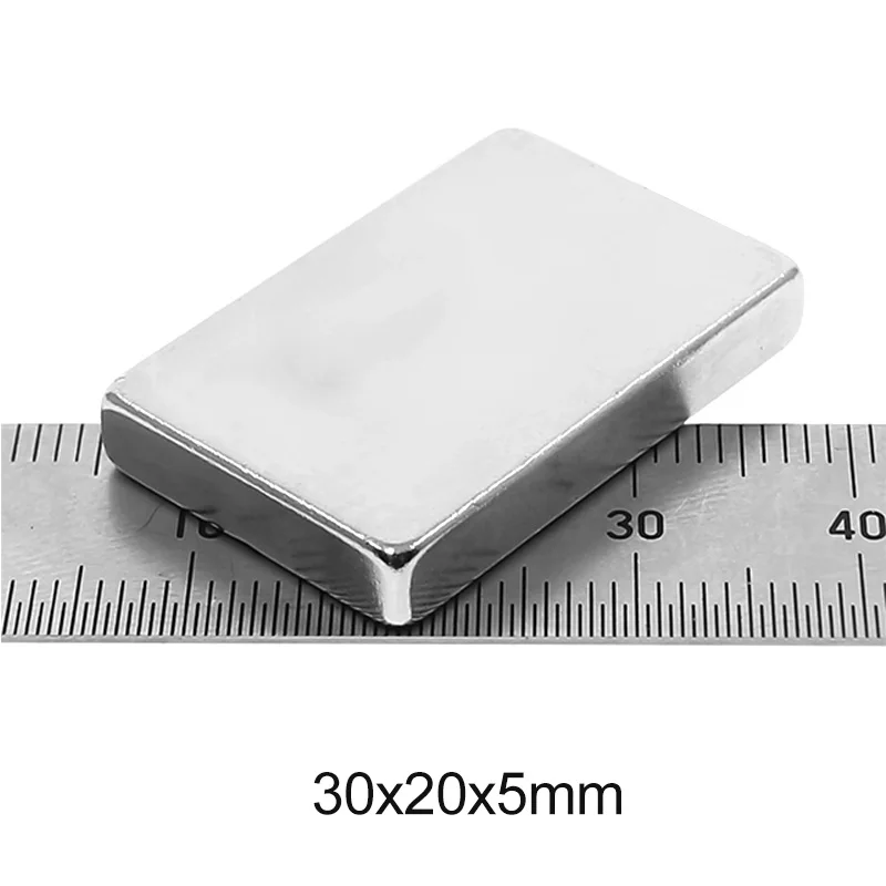 2~20pcs 30x20x5 mm Block Powerful Magnets 30mmX20mm Bulk Sheet Neodymium Magnet 30x20x5mm Permanent NdFeB Magnetic 30*20*5 mm