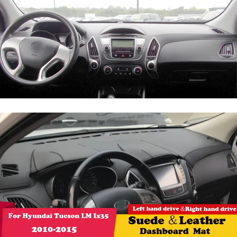 

For Hyundai Tucson 2010 2011-2013 LM Ix35 Leather Dashmat Dashboard Cover Pad Dash Mat Carpet Car-Styling Accessories Rug Suede