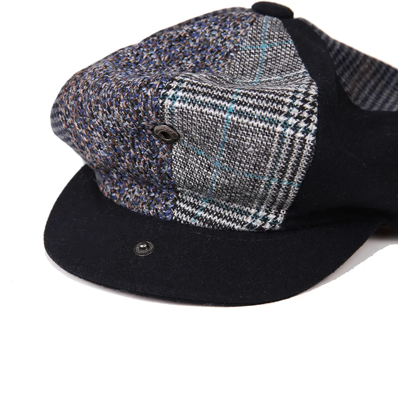 2020 Autumn Winter New Tommy Hats Men Newsboy Hats Vintage Splicing Octagon Cap Women Casual Berets Gatsby Flat Hat BLM270
