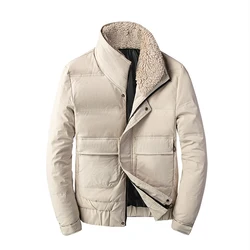 2021 Winter 80% White Duck Down  New Arrival Men's High Quality Thick Coat Male Fashion Jacket Thick Warm Male Outerwear