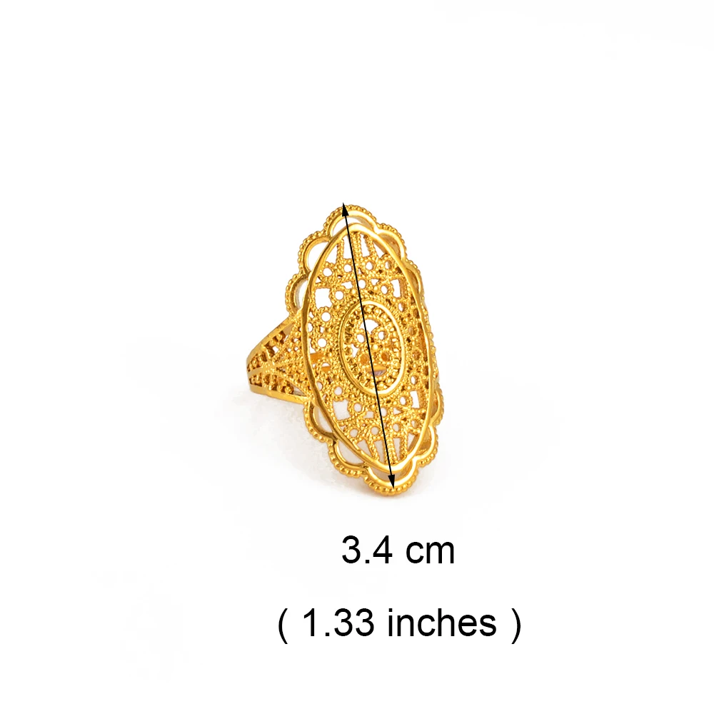 Anniyo Ethiopian Wedding Ring Adjustable for Women,Middle East Dubai Bride African Jewelry  #094006