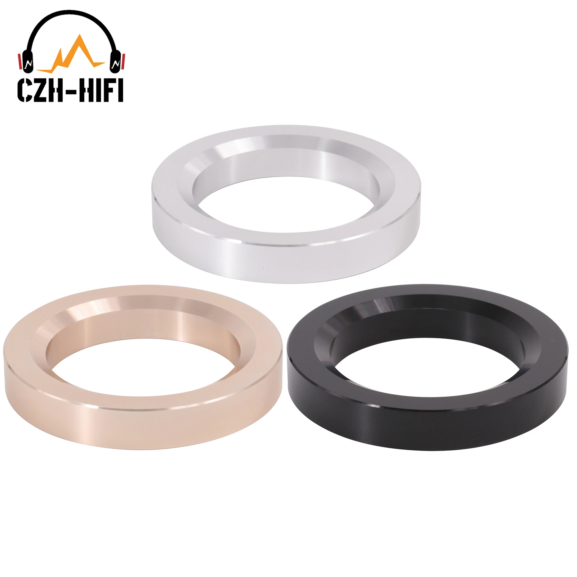 1PC 60mm CNC obrabiane aluminium okrągły dekorowanie baza pierścień koło podkładka dla rocznika KT88 wzmacniacz lampy elektronowej DIY HiFi