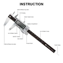 Digital stainless steel caliper 6 inch #4