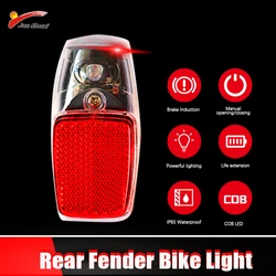 Jueshuai MTB Road Bike Mudguard With LED Rear Light Bike Fender Wings Cycling Mountain Bike Durable Fenders Cycling Accessories