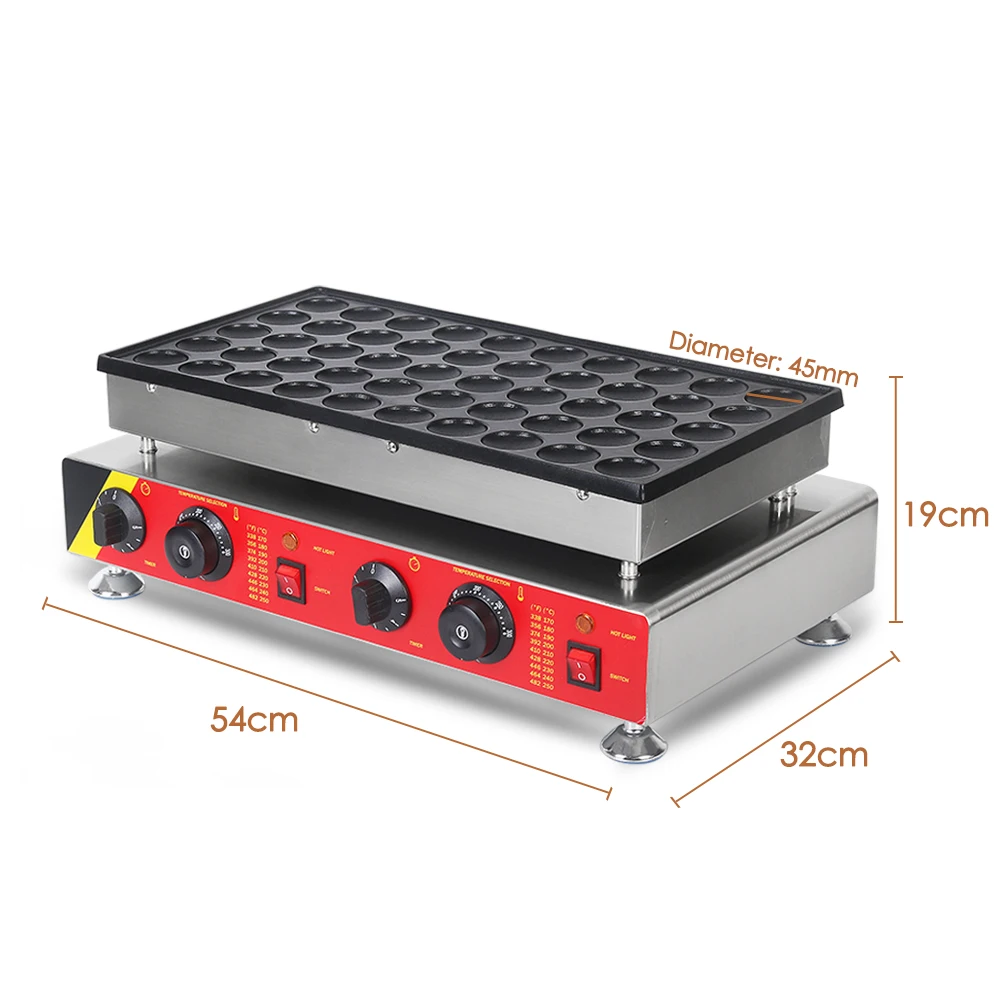 ITOP Poffertjes Maker Mini Pancake Machine 50 fori elettrico Waffle Maker colazione Waffle Machine Bubble Egg Cake forno IT-544