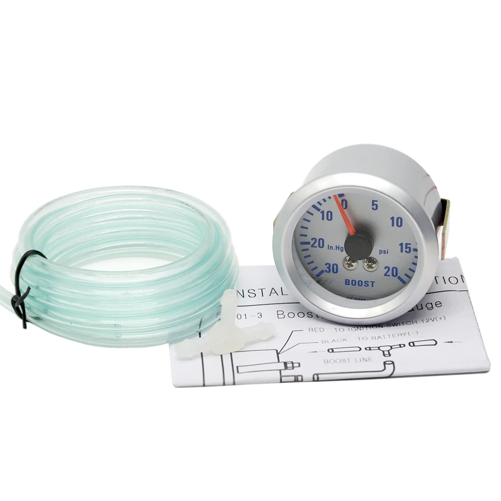 52mm Auto Turbo Press Modification Mechanical Clocks Car Turbine Boost Vacuum Gauge 0-30 InHg 0-20 Psi Meter