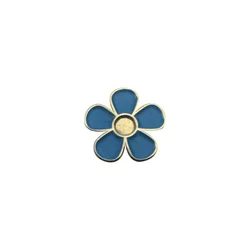 Masonic Lapel Pins Forget Me Not Blue Flower Brooch Gifts Badges With Butterfly Clutch,12mm