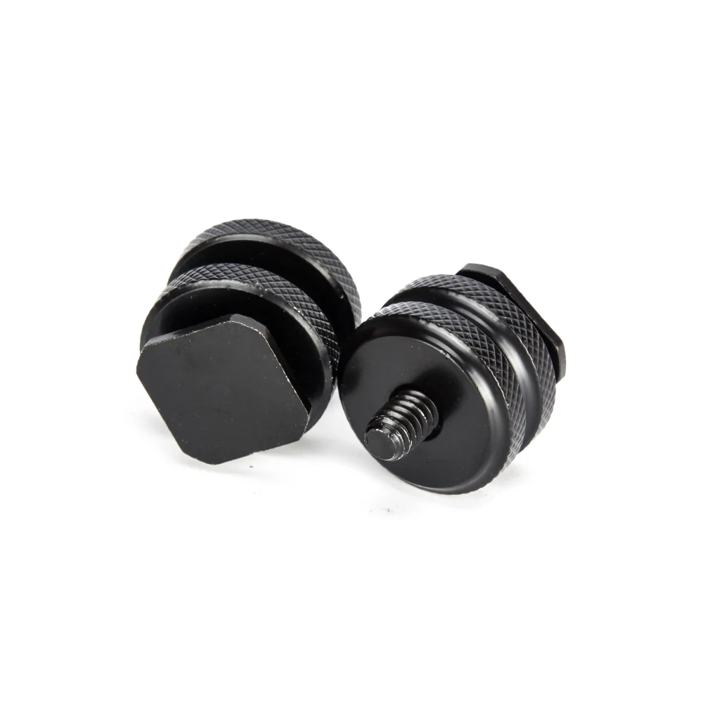 Metalowy uchwyt gorącej stopki do 1/4 cala Adapter śrubowy z podwójną warstwą na głowica kamery mikrofon uchwyt mocujący